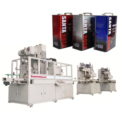 Rectangular Oil Can Making Machine , Oil Tin Manufacturing Machine 40CPM 3P